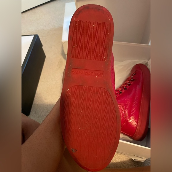 Red Balenciaga Sneakers - Picture 5 of 5